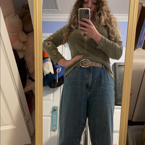 Military/Motorcycle theme 3/4 length long sleeve - Picture 1 of 4